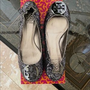 Tory Burch Reva Glitter flat
